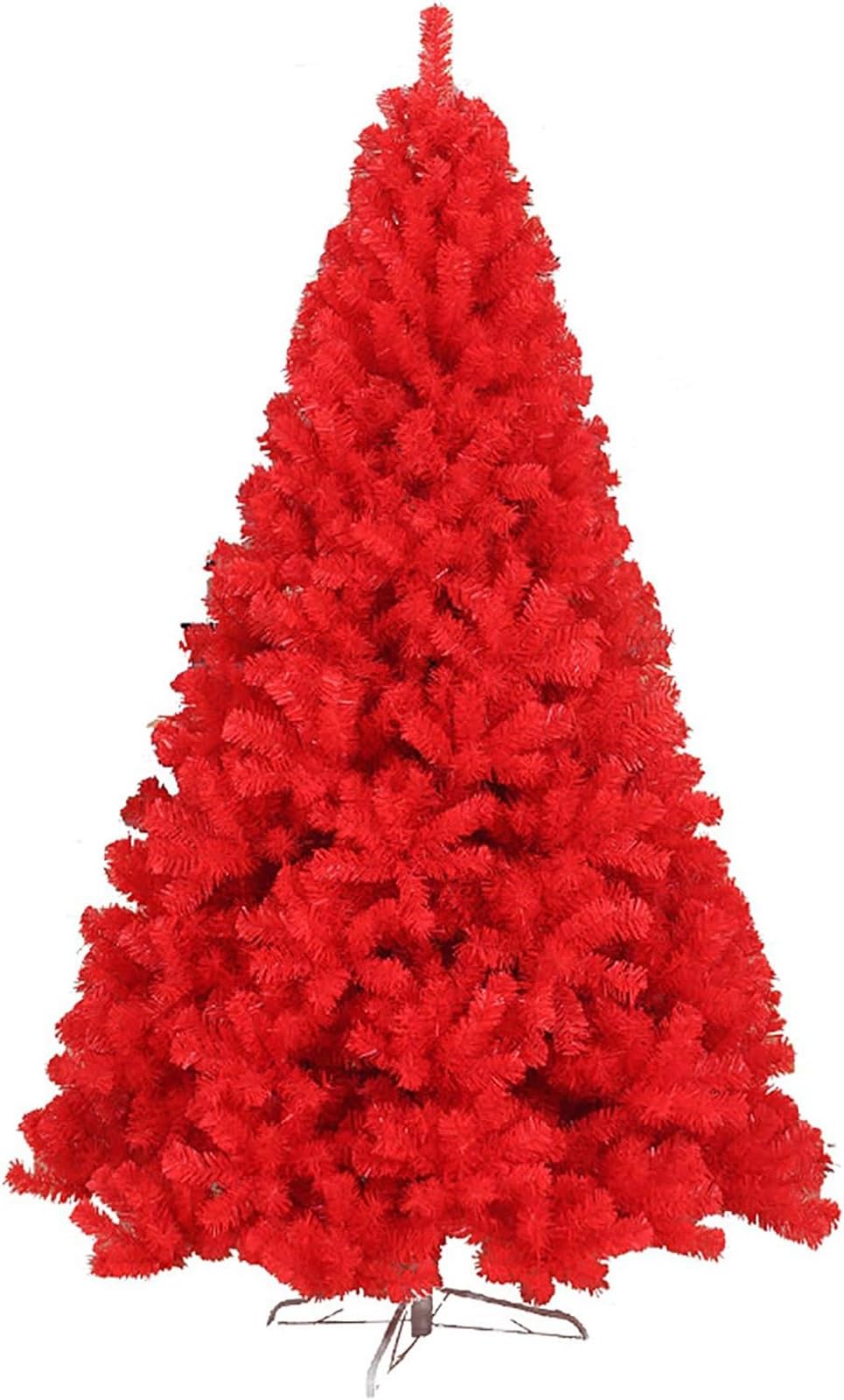 7FT Artificial Orange Red Christmas Tree,Unlit Red Xmas